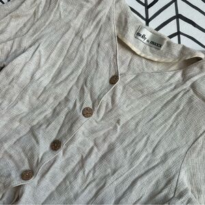 Molly & Maxx Vintage Size 14/16 Cream Knit Longline Cardigan